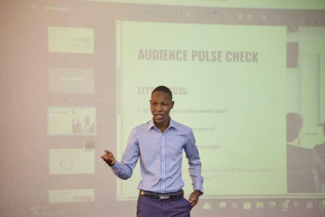 AI Training facilitator engaging with audience