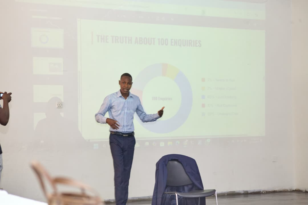 Training session explaining business conversion metrics